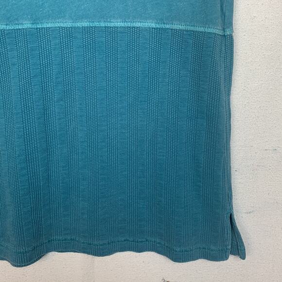 Soft Surroundings womens small blue casual texture short sleeve shirt basic - Picture 10 of 10